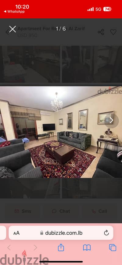 Apartment for rent calm area zarif