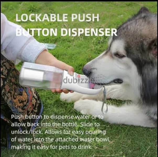 3 in1 Dog Water Bottle, Leak Proof Portable Puppy Water Dispenser 3