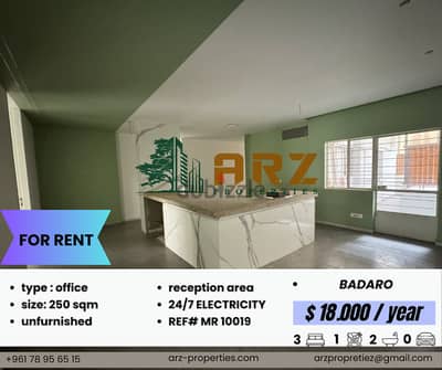 250 M OFFICE FOR RENT IN BADARO