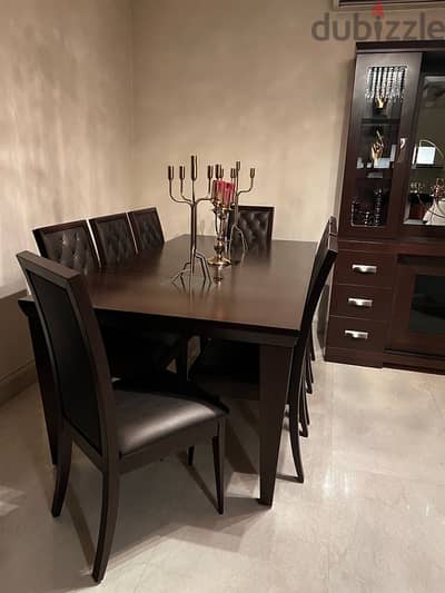 dinning table and cabinet