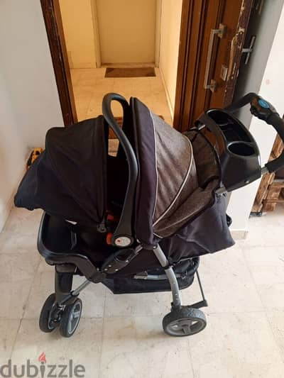 Car Seat with base and Stroller Bebe Doux