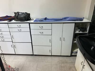 Cabinets and drawers for a dental clinic (wood)