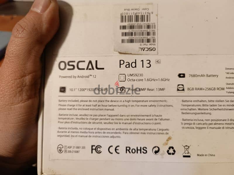 Oscar pad 13 14 ram 256 gigabit 2