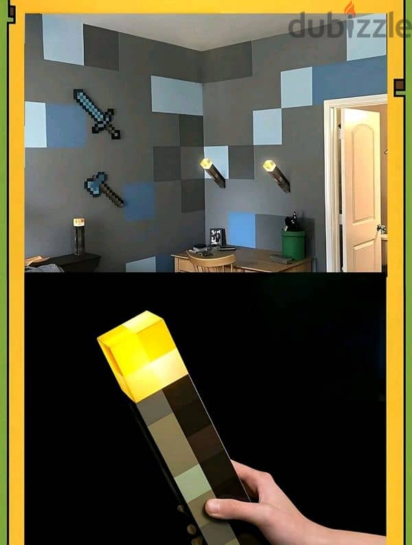 Minecraft real life Lamp Torche 1