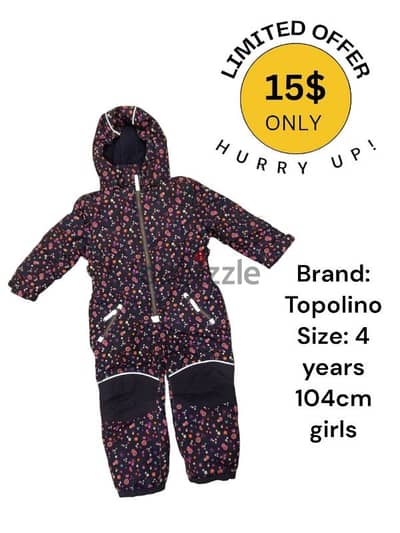 topolino Snow Suit Snow Apparel Snowboard Snow Pants Kids clothes ski