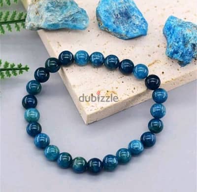 Natural Gems stones bracelet blue apatite