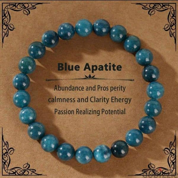 Natural Gems stones bracelet blue apatite 1