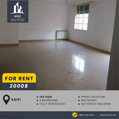 Saifi 185 sqm for Rent / authentic building / Prime location