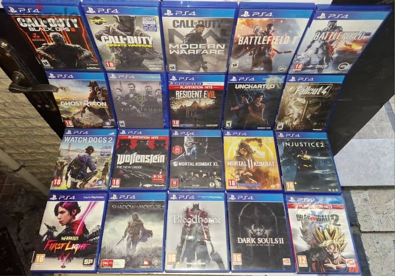 New sealed and used PS4 games. 9