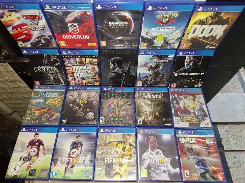 New sealed and used PS4 games. 10