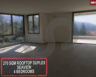 270 Sqm Rooftop Duplex Seaview- Bsalim, Metn REF#HH118247