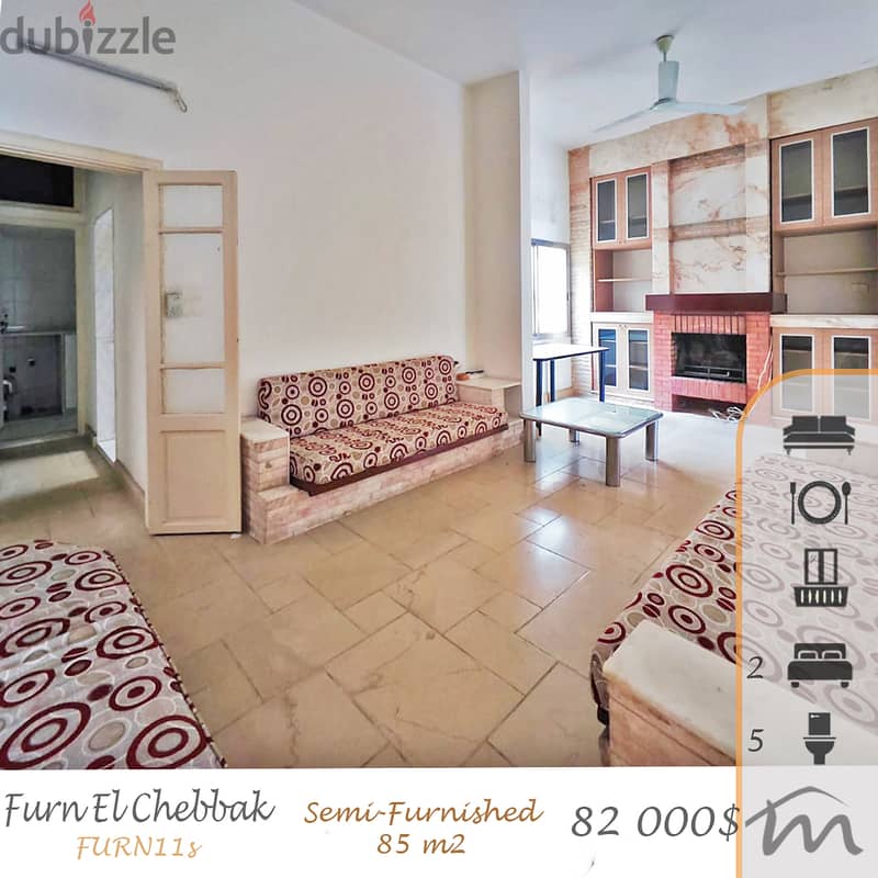 Furn El Chebbak | Semi Furnished 2 Bedrooms Apartment | Investment 0