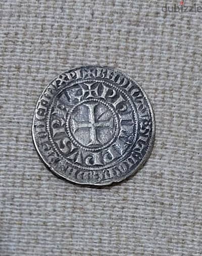 Crusaders Silver Coin Denier year 1149 عملة فضة للحملة الصليبية عام