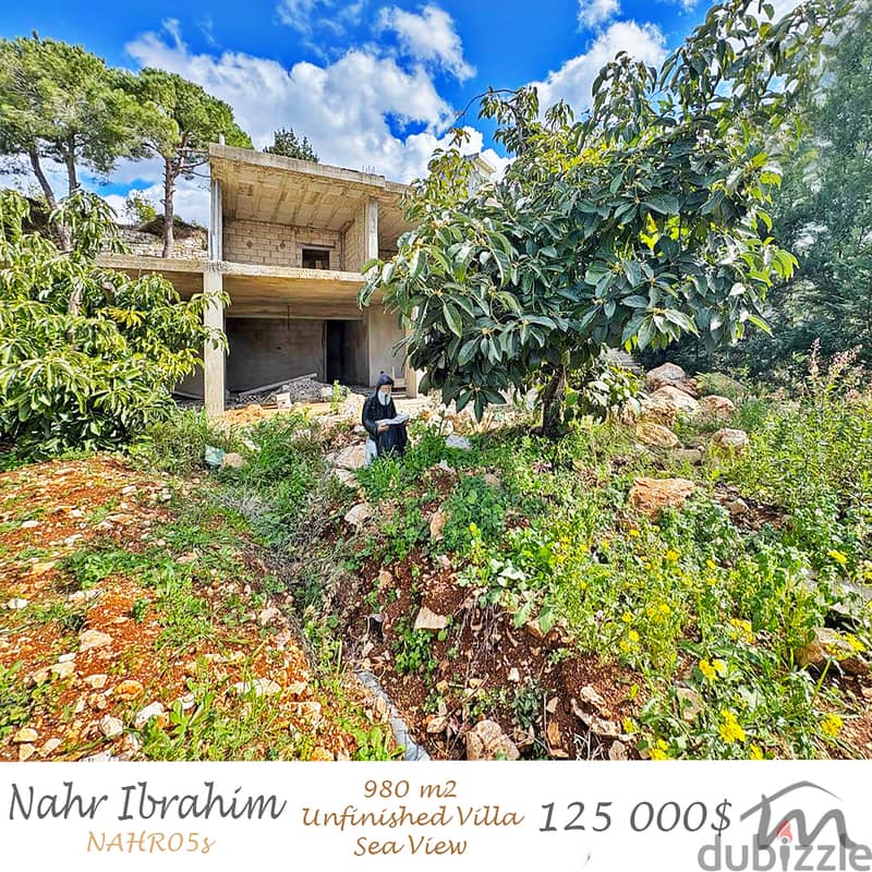 Bezhel - Nahr Ibrahim | 980m² Land with 2 Floors Unfinished Villa/Home 0