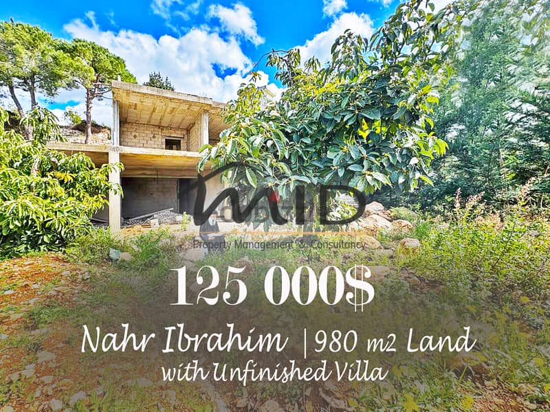 Bezhel - Nahr Ibrahim | 980m² Land with 2 Floors Unfinished Villa/Home 1