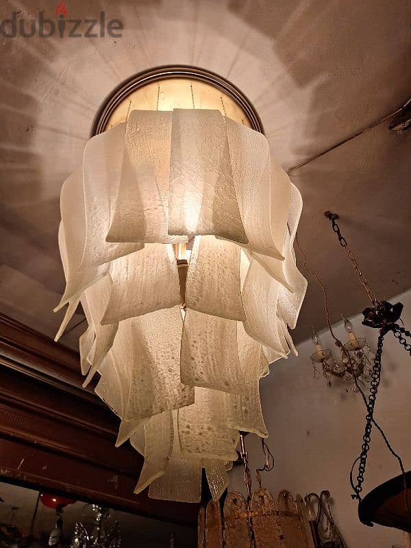 ثرية مورانو ايطالي رائعة جدا ومميزة انتيك chandelier Murano 2