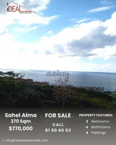 370 SQM deluxe Apartment for sale in Sahel Alma REF#JH17453