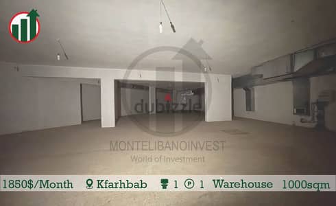 WAREHOUSE FOR RENT IN KFARHBAB!!