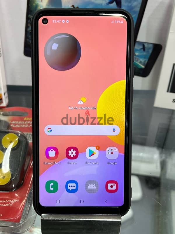 Samsung A11 مع شارج و سماعات و شاشة تكبير و ستاند و كاڤر 2