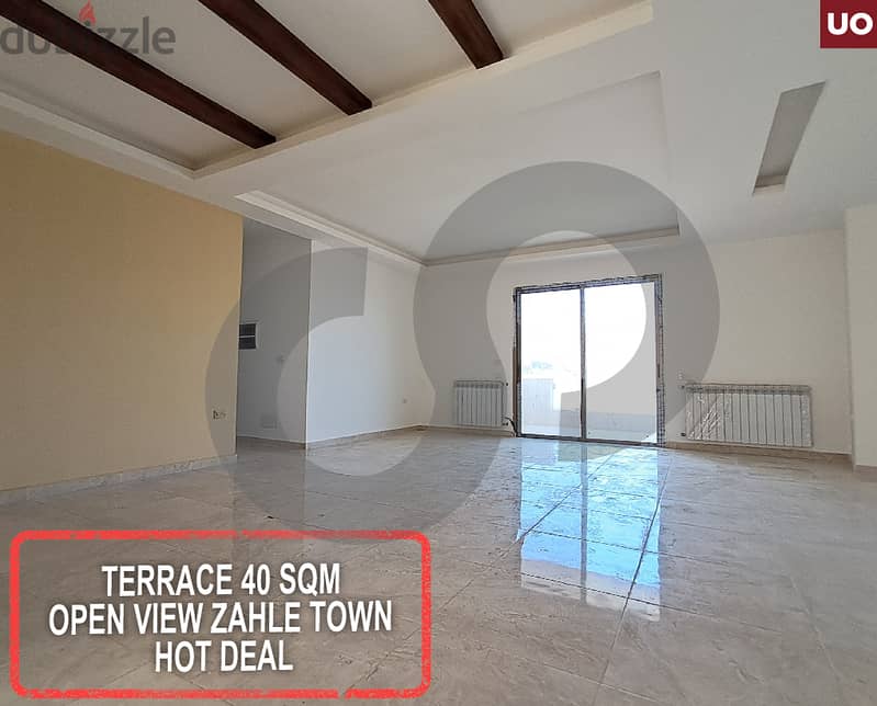 Terrace 40 SQM-Open view -Hot deal- Zahle/زحله  REF#UO118277 0