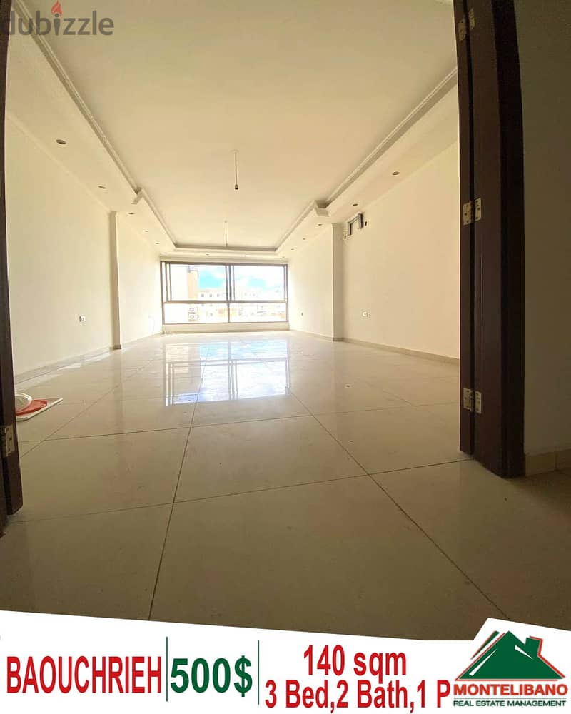 140 sqm Apartment for rent in Baouchrieh !!! 0