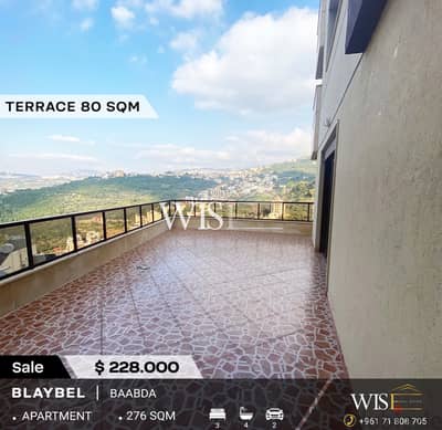  276 SQM Apartment with terrace for SALE in Blaybel-Baabda !