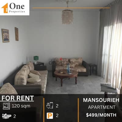 APARTMENT FOR RENT IN MANSOURIEH