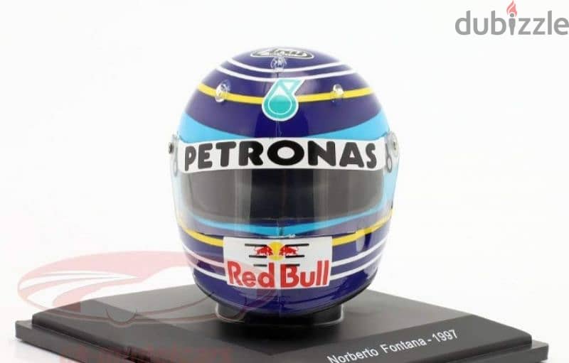 Norberto Fontana (Team Red Bull-Sauber 1997) Plastic Helmet model 1:5. 3