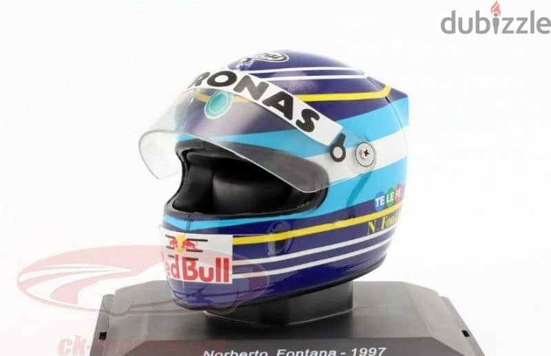 Norberto Fontana (Team Red Bull-Sauber 1997) Plastic Helmet model 1:5. 5