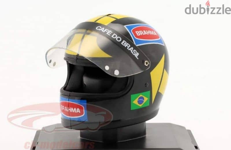 Carlos Pace (Team Martini Racing 1975) Plastic Helmet model 1:5. 5