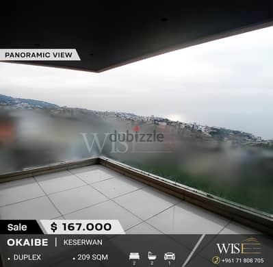 209 SQM Duplex for SALE in Okaibe - Keserwan!