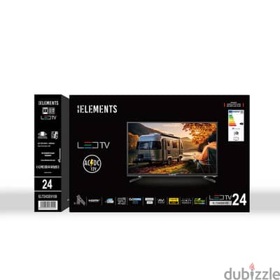 KB Elements 24″ Inch Led Tv FHD | تلفزيون 24 إنش كفالة سنتين