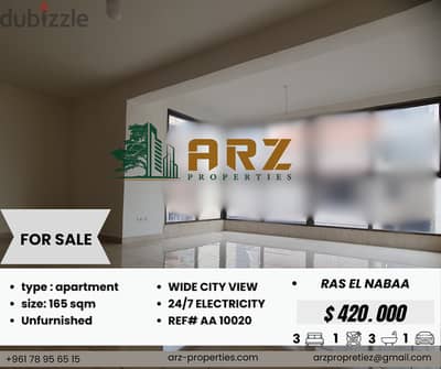 165 SQM 3 BEDROOM APPARTMENT FOR SALE IN RAS EL NABAA