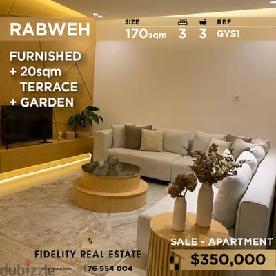 Apartment for sale in Rabweh GYS1 شقة مفروشة للبيع في الربوة