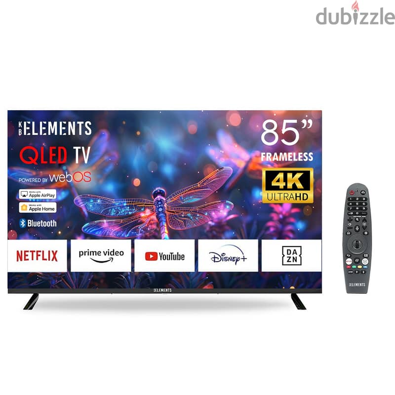 KB Elements 85″ Inch Qled TV UHD 4K Smart | تلفزيون 85 إنش كفالة سنتين 1