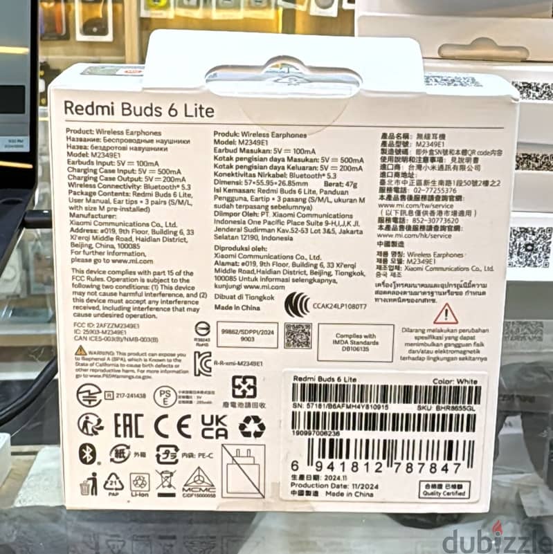 Xiaomi Redmi Buds 6 Lite white 1