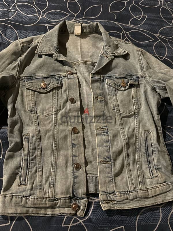 jeans jacket; denim with high neck to 6