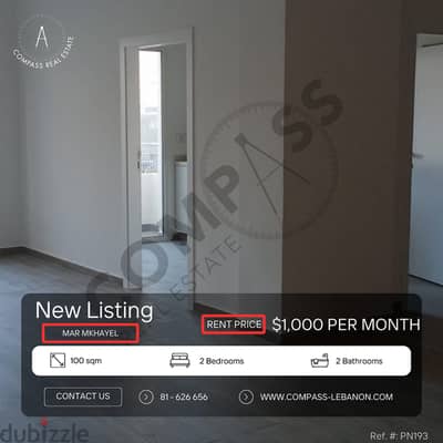 Fully Renovated Apartment for Rent in Mar Mkhayel