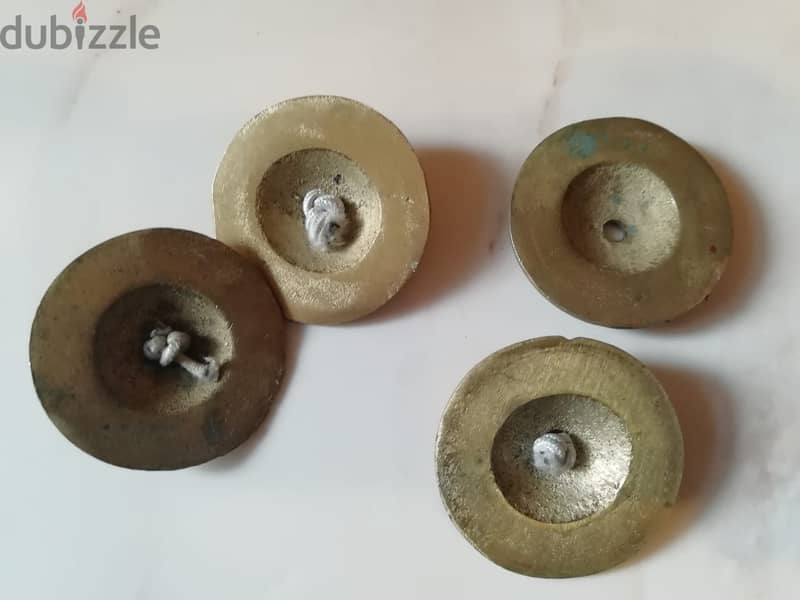 Solid Brass Egyptian Belly Dancing Finger Cymbals صاجات set of 4 1