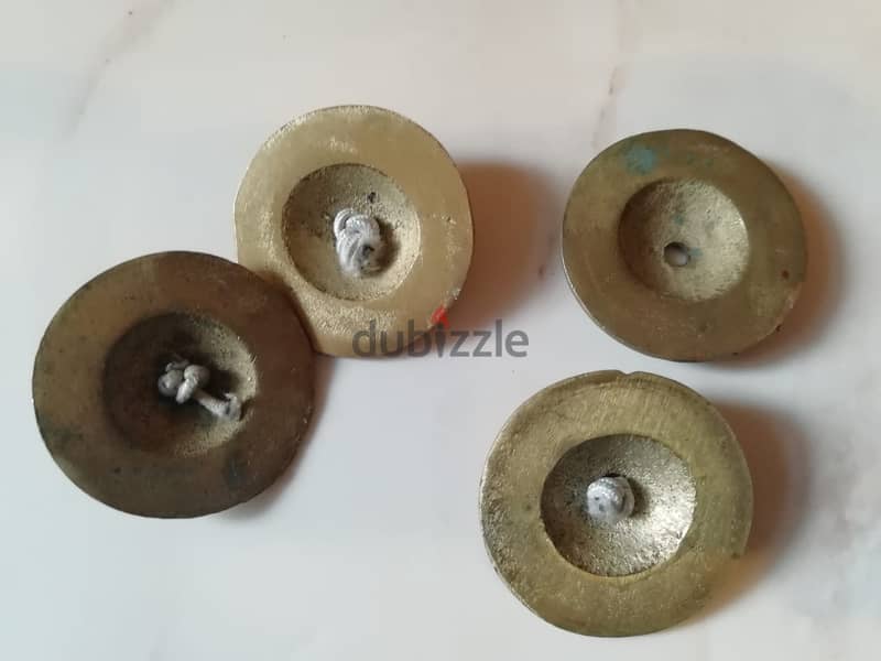 Solid Brass Egyptian Belly Dancing Finger Cymbals صاجات set of 4 2