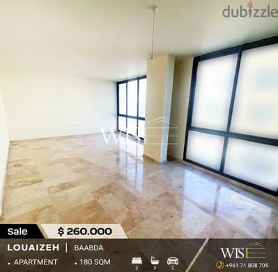  180 SQM Apartment for SALE in Louaizeh-Baabda !