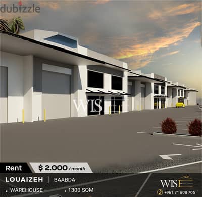 1300 SQM warehouse for RENT in Louaizeh-Baabda !