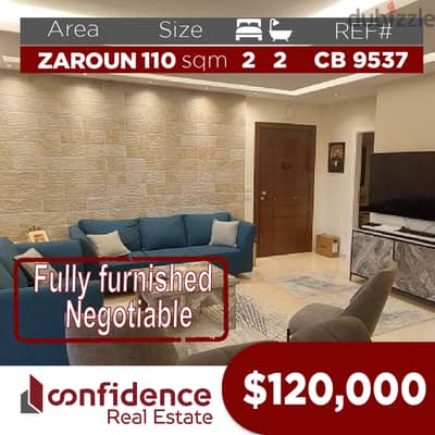 fully furnished apartment in zaroun - mar moussa/زرعون REF#CB95937