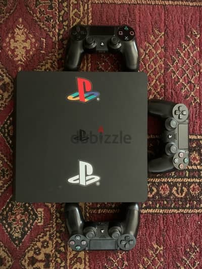 ps4 slim 1tb with 3 original controllers