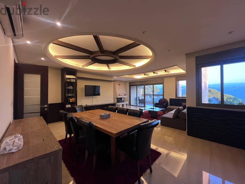 Duplex for sale in Broummana دوبلكس مفروش للبيع في برمانا 0