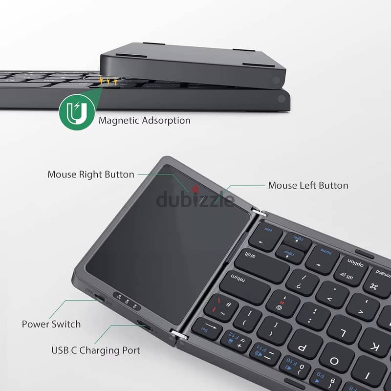 Portable Folding Bluetooth Keyboard 5