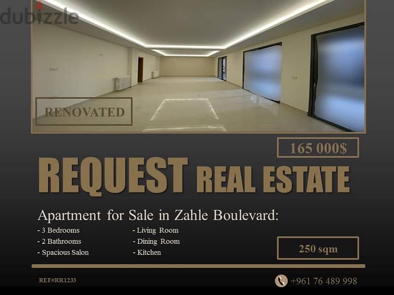 Apartment 250 sqm for Sale in Zahle Boulevard | شقة للبيع في زحلة 0