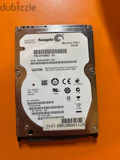 Seagate Momentus 5400.6 320GB Hard Drive