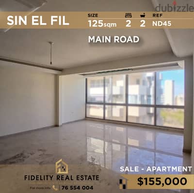 Apartment for sale in Sin El Fil ND45 شقة للبيع في سن الفيل