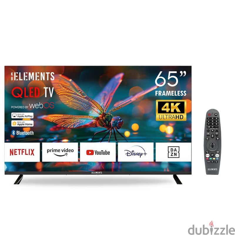 KB Elements 65″ Inch Qled TV UHD 4K Smart | تلفزيون 65 إنش كفالة سنتين 1